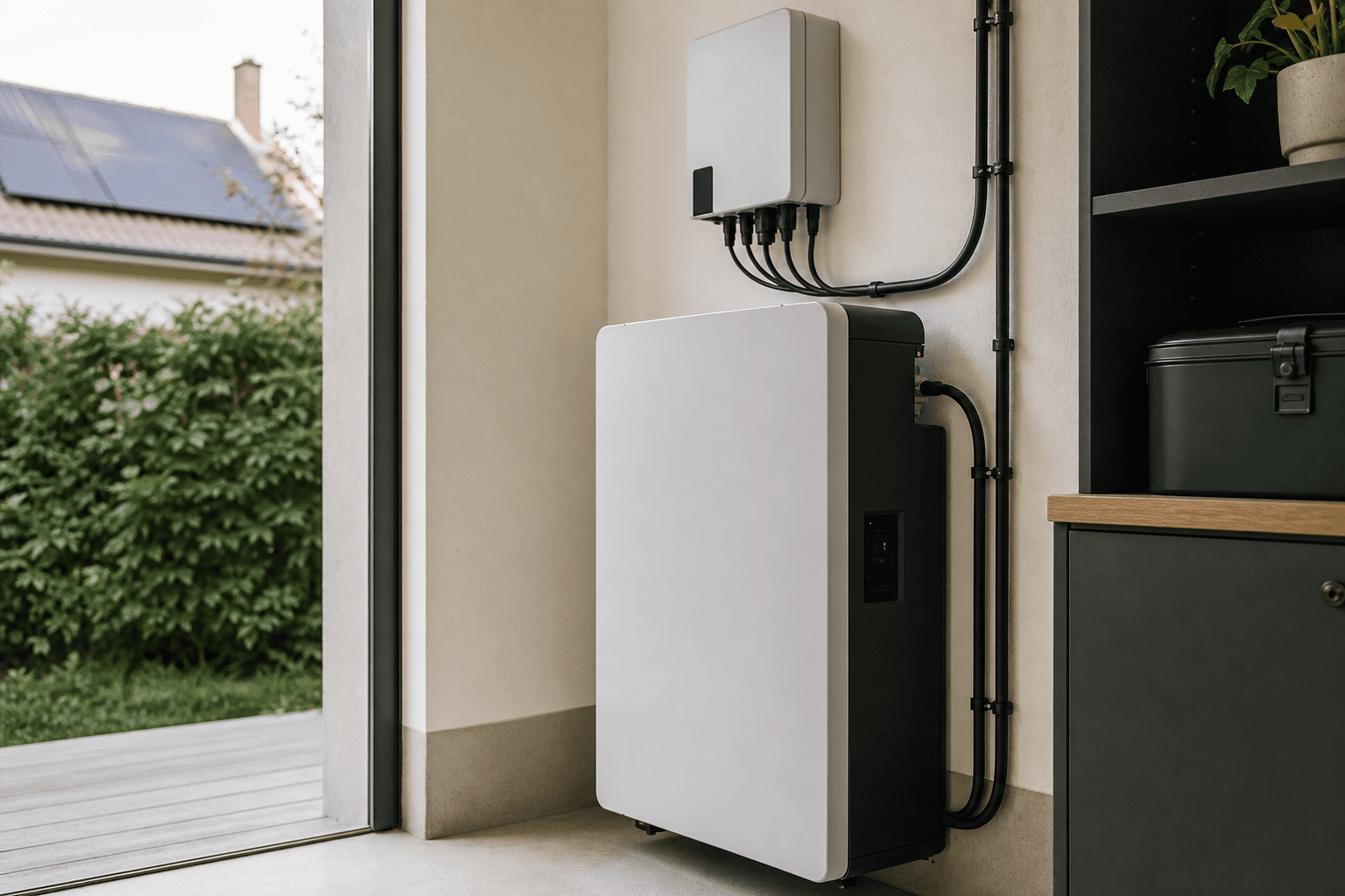 Baterie pentru stocarea energiei la o casă cu panouri