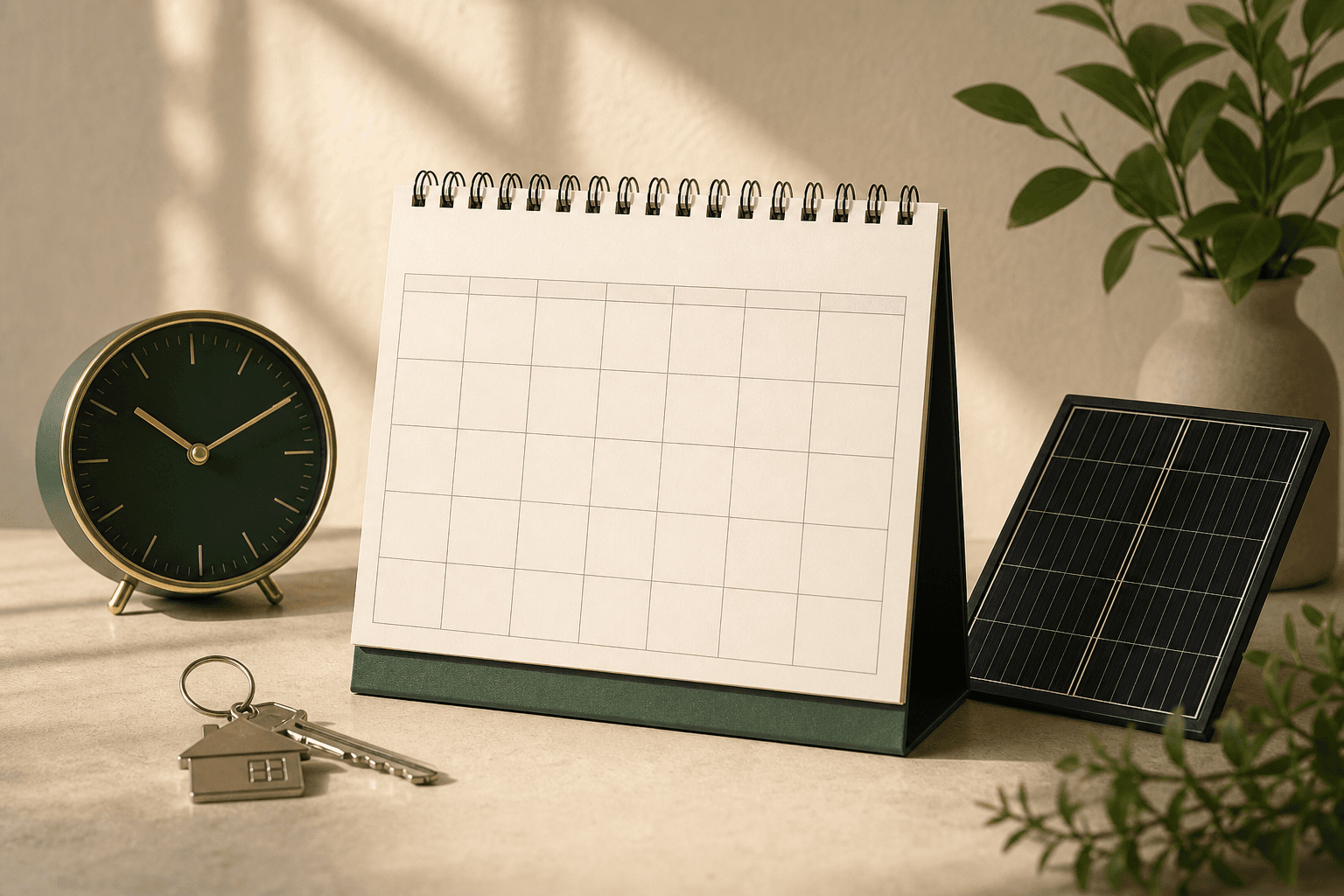 Calendar, ceas, cheie de casă și panou solar pentru lansarea Casa Verde 2026